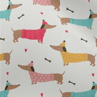 Dachshund Wearing Sweater Chiffon