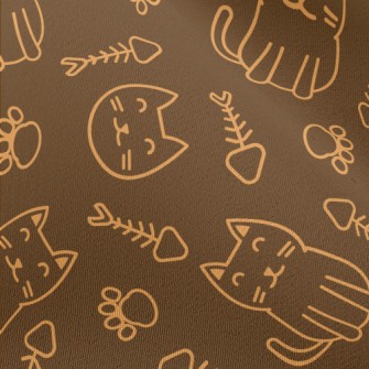 Orange Striped Cat Chiffon