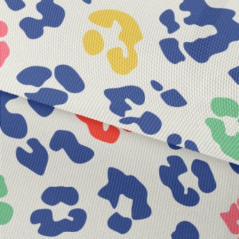 Colorful Bright Leopard Print Waterproof Oxford
