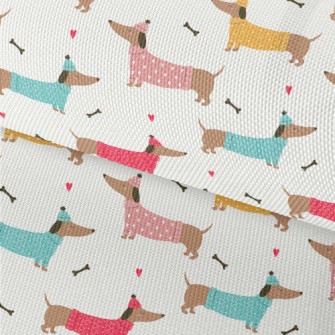 Dachshund Wearing Sweater Waterproof Oxford
