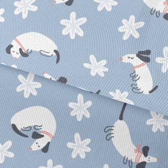White Dormant Dachshund Waterproof Oxford