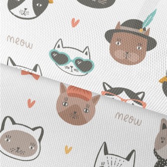 Different Cat Faces Waterproof Oxford