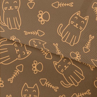 Orange Striped Cat Waterproof Oxford