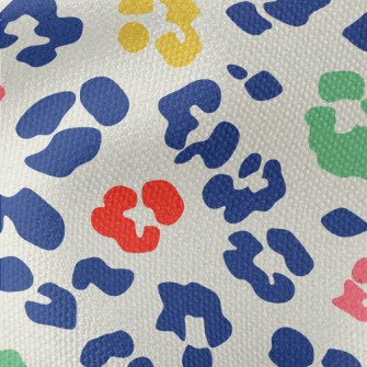 Colorful Bright Leopard Print Waterproof Canvas
