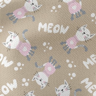 Cat In Sweater Waterproof Canvas