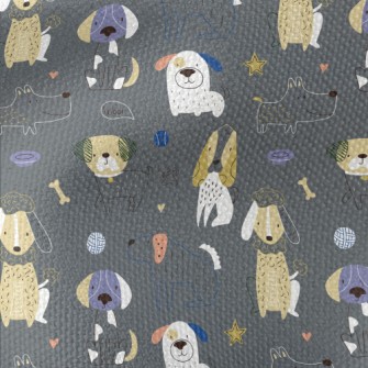 Simple Hand Drawn Dog Waterproof Canvas