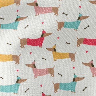 Dachshund Wearing Sweater Waterproof Canvas