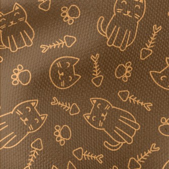 Orange Striped Cat Waterproof Canvas