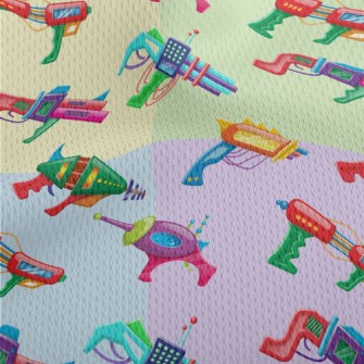 Colorful 3D Various Pistols Athletic Mesh Flat Back