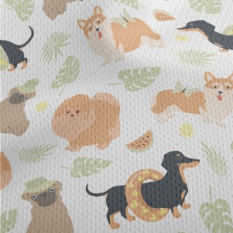 Summer Cute Dog Athletic Mesh Flat Back