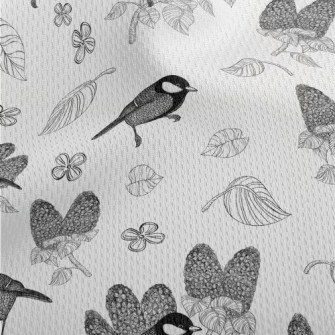 Detailed Hand-painted Bird Athletic Mesh Flat Back