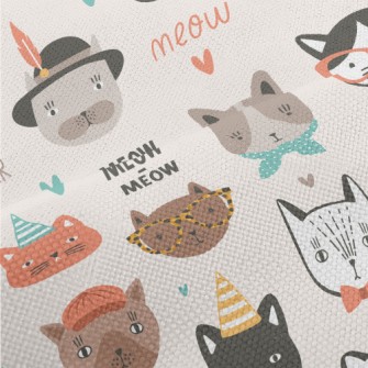 Cute Cat Faces In Different Sh Performance Linen