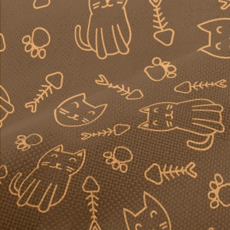 Orange Striped Cat Performance Linen