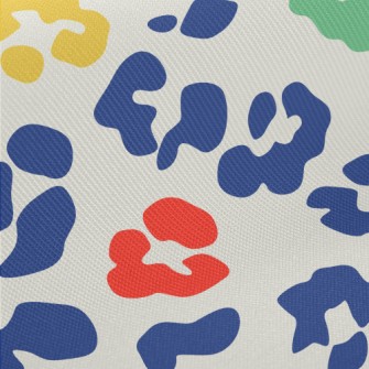 Colorful Bright Leopard Print Twill