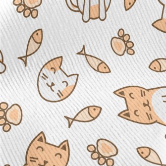 Lively And Cute Orange And Whi Standard Corduroy
