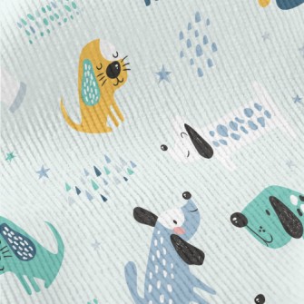 Colorful Cute Dog Standard Corduroy