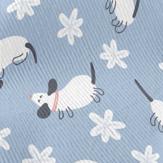 White Dormant Dachshund Standard Corduroy