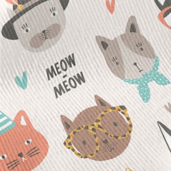 Cute Cat Faces In Different Sh Standard Corduroy