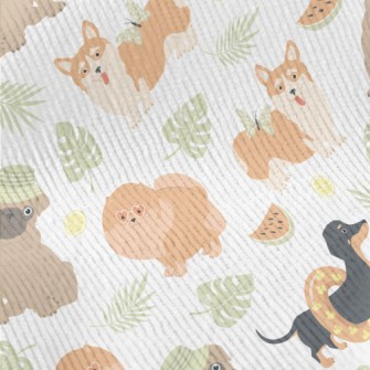 Summer Cute Dog Standard Corduroy