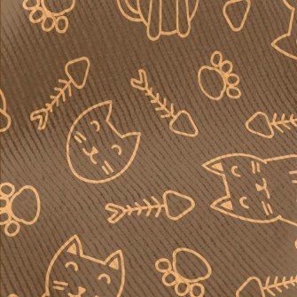 Orange Striped Cat Standard Corduroy