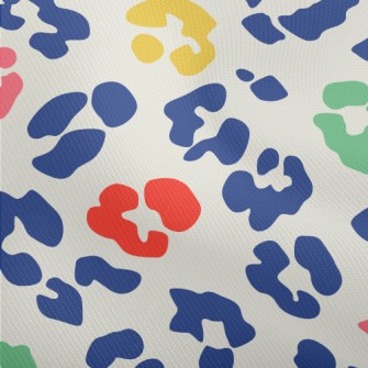 Colorful Bright Leopard Print Dobby