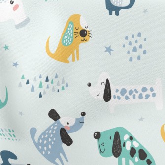 Colorful Cute Dog Stretch Ponte