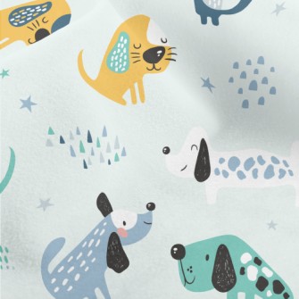 Colorful Cute Dog Micro Fleece