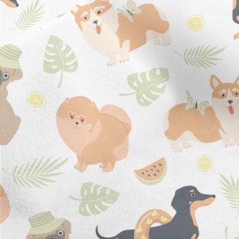 Summer Cute Dog Micro Fleece