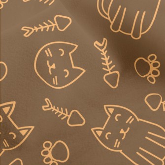 Orange Striped Cat Micro Fleece