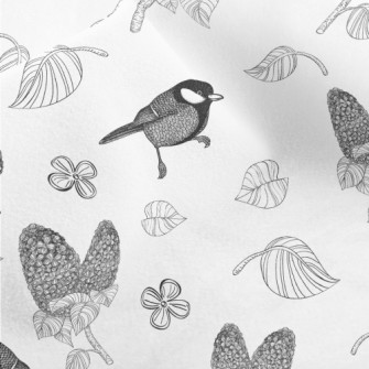 Detailed Hand-painted Bird Micro Fleece