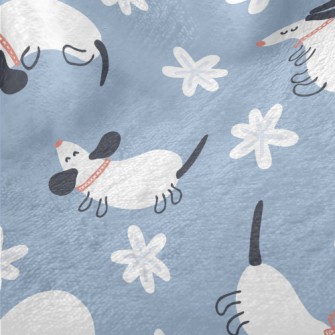 White Dormant Dachshund Minky