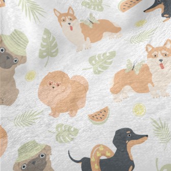 Summer Cute Dog Minky