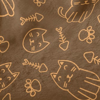 Orange Striped Cat Minky