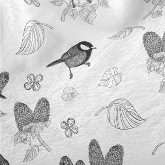 Detailed Hand-painted Bird Minky