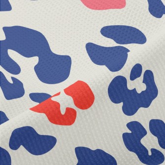 Colorful Bright Leopard Print Piqué