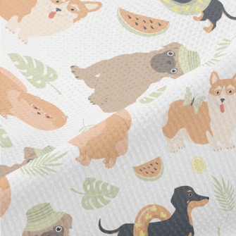 Summer Cute Dog Piqué