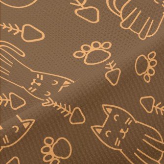 Orange Striped Cat Piqué