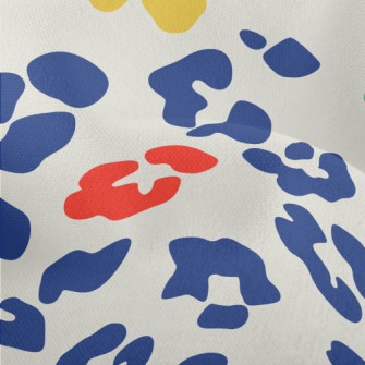 Colorful Bright Leopard Print Lightweight Performance Linen