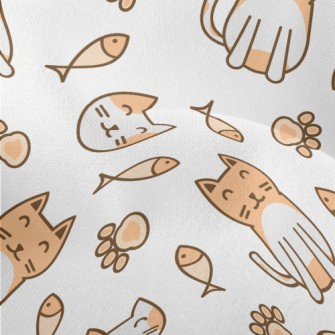 Lively And Cute Orange And Whi Lightweight Performance Linen