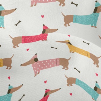 Dachshund Wearing Sweater Lightweight Performance Linen