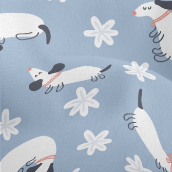 White Dormant Dachshund Lightweight Performance Linen