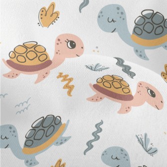 Cute Turtle For Children Lightweight Performance Linen