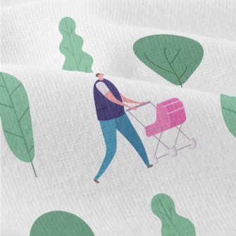 Man Pushing A Baby Stroller Modern Jersey