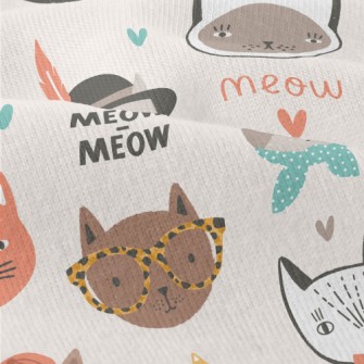 Cute Cat Faces In Different Sh Modern Jersey