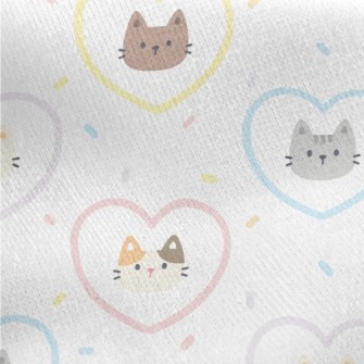 Gentle And Loving Cat Jersey Backed Fleece