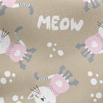 Cat In Sweater Jersey Backed Fleece