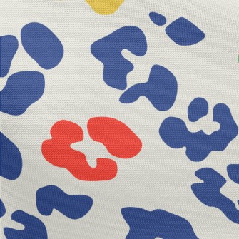 Colorful Bright Leopard Print Pongee
