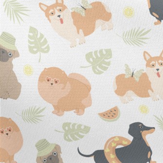 Summer Cute Dog Pongee