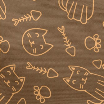 Orange Striped Cat Pongee