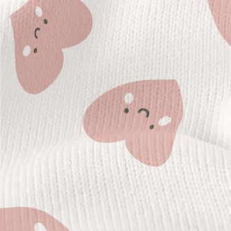 Cute Smiling Love Heart Stretch Jersey